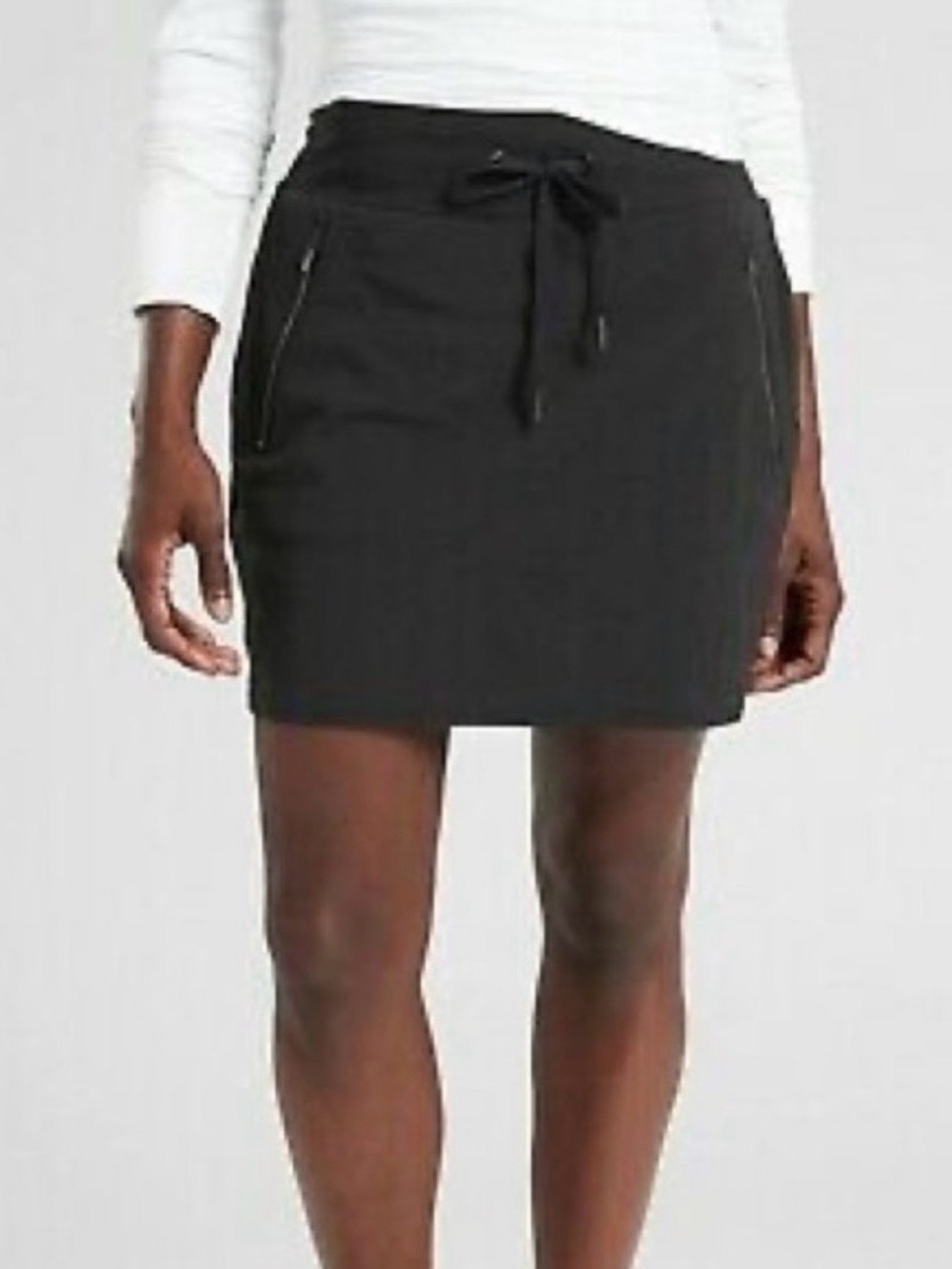 Athleta Black Skort Trekkie North Hiking Skirt Built-in Shorts Size 6